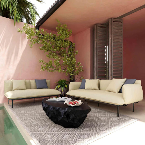 Katti Beige Outdoor Loveseat | BeBoldFurniture