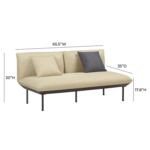 Katti Beige Outdoor Loveseat | BeBoldFurniture