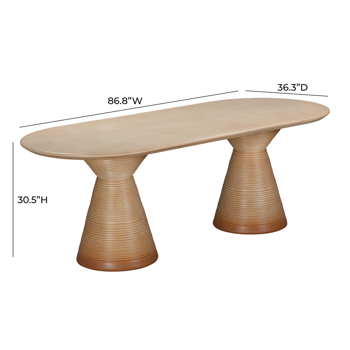 Fassa Terracotta Oval Indoor / Outdoor Dining Table | BeBoldFurniture