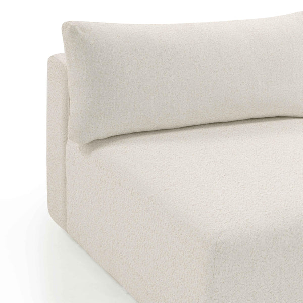 Hangover Cream Modular Outdoor Armless Chair | BeBoldFurniture