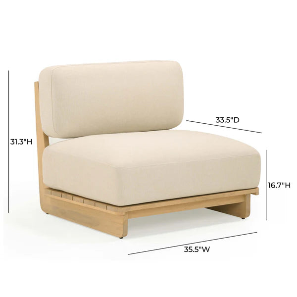 Reavan Cream Outdoor Lounge Chair | BeBoldFurniture