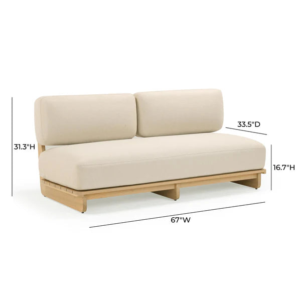 Reavan Cream Outdoor Lounge Sofa | BeBoldFurniture