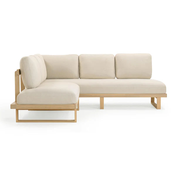 Evan Cream Outdoor L-Sectional | BeBoldFurniture