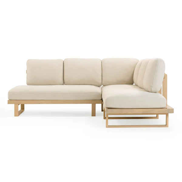 Evan Cream Outdoor L-Sectional | BeBoldFurniture