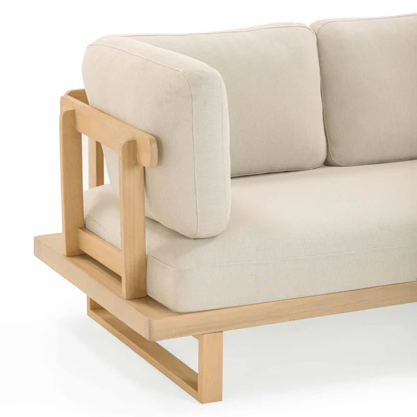 Evan Cream Outdoor L-Sectional | BeBoldFurniture
