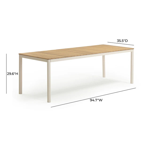 Sardinia Light Teak Outdoor Dining Table | BeBoldFurniture