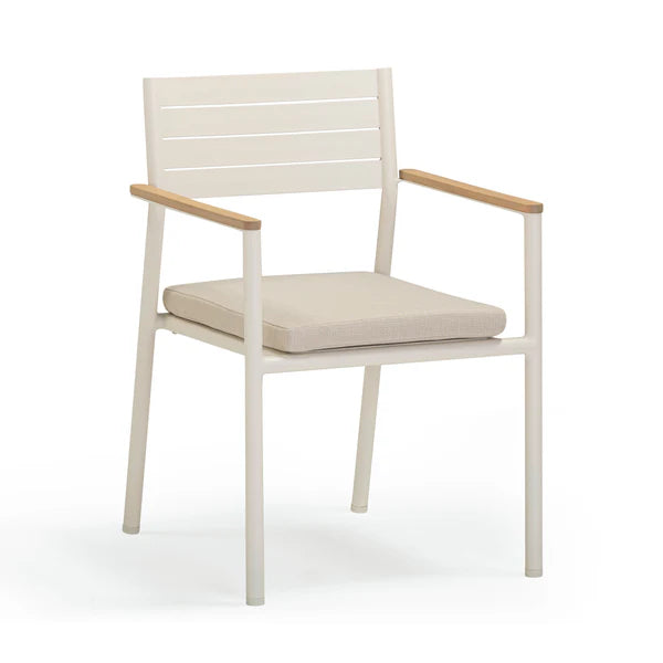 Sardinia Cream Outdoor Dining Chair - Set of 2 | BeBoldFurniture