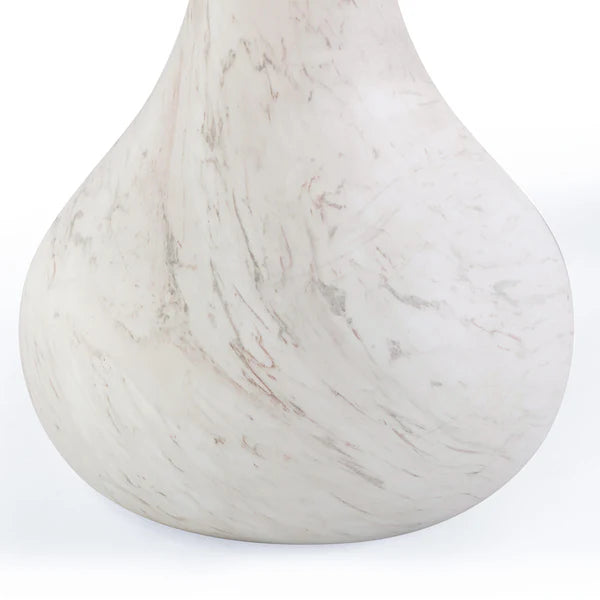 Smooch White Marble Print Indoor / Outdoor 87" Oval Dining Table | BeBoldFurniture