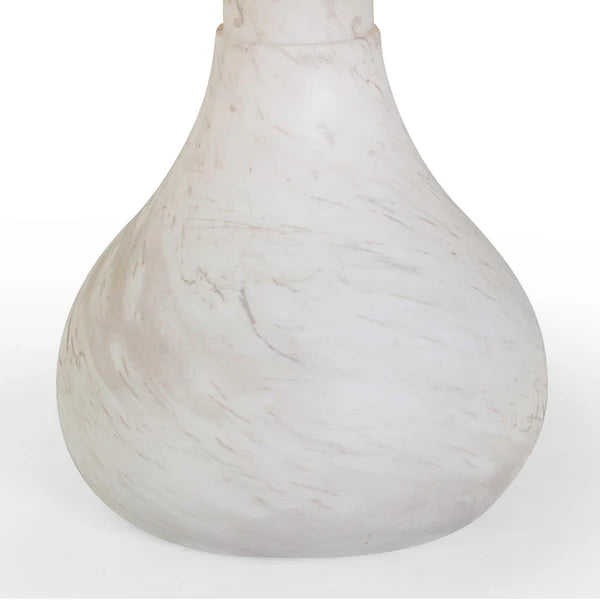 Smooch White Marble Print Indoor / Outdoor 47" Round Dining Table | BeBoldFurniture