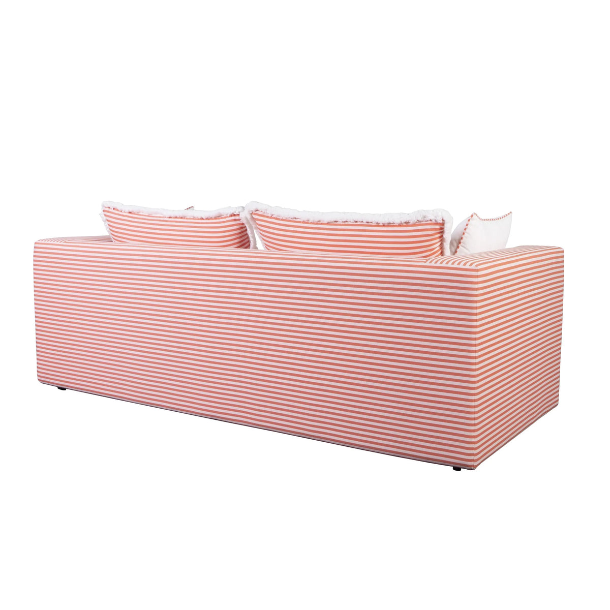 Salty Striped Outdoor Coral Sofa | BeBoldFurniture