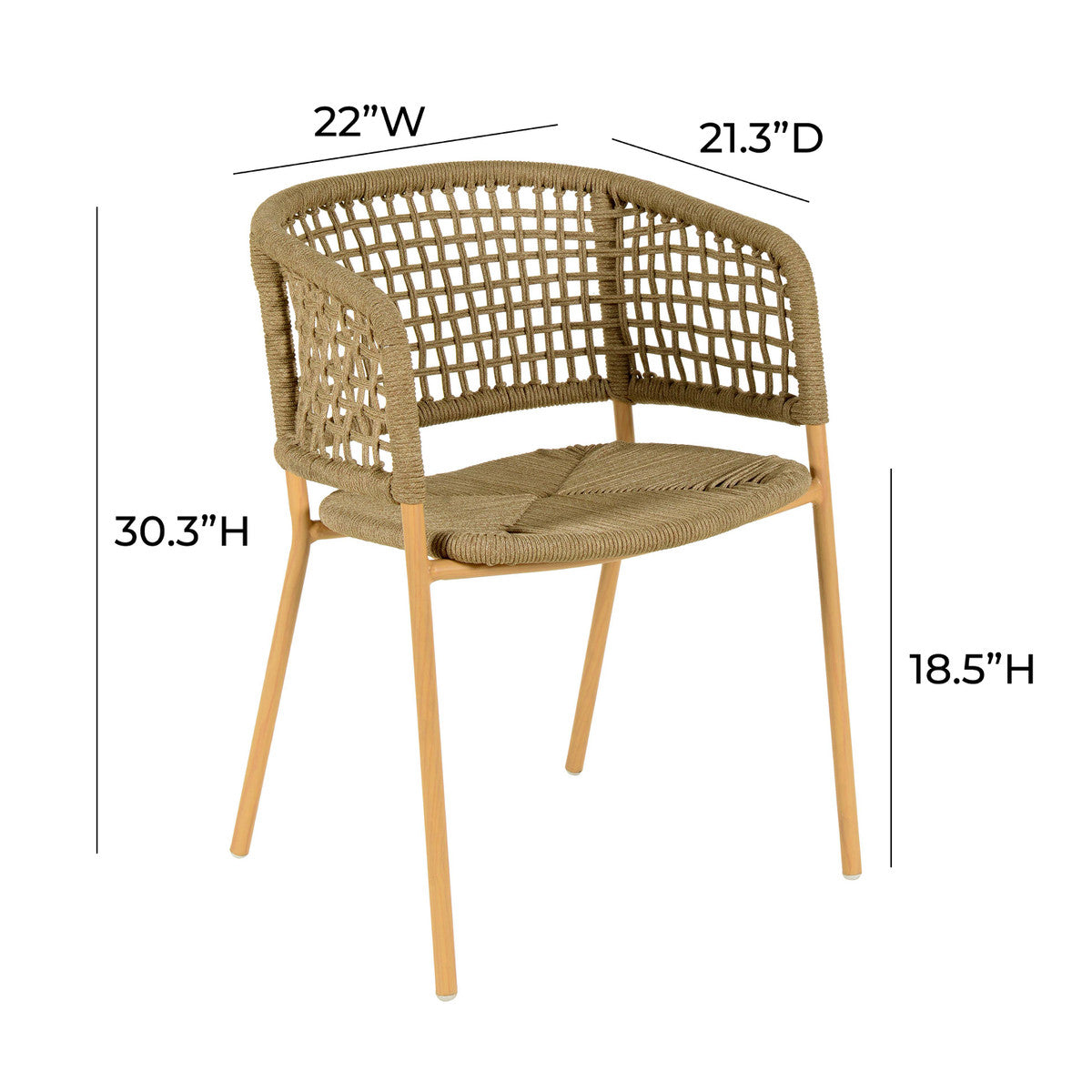 Niel Oak Finish Outdoor Dining Chair | BeBoldFurniture