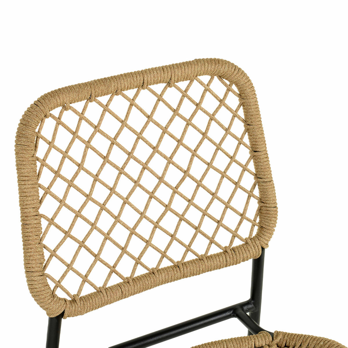 Lucy Natural Dyed Cord Stackable Outdoor Dining Chair | BeBoldFurniture