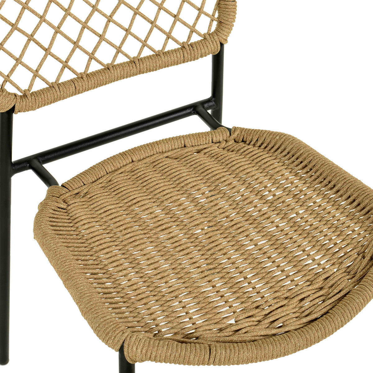 Lucy Natural Dyed Cord Stackable Outdoor Dining Chair | BeBoldFurniture