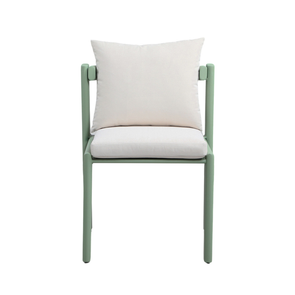 Nancy Mint Green and Cream Outdoor Dining Chair | BeBoldFurniture