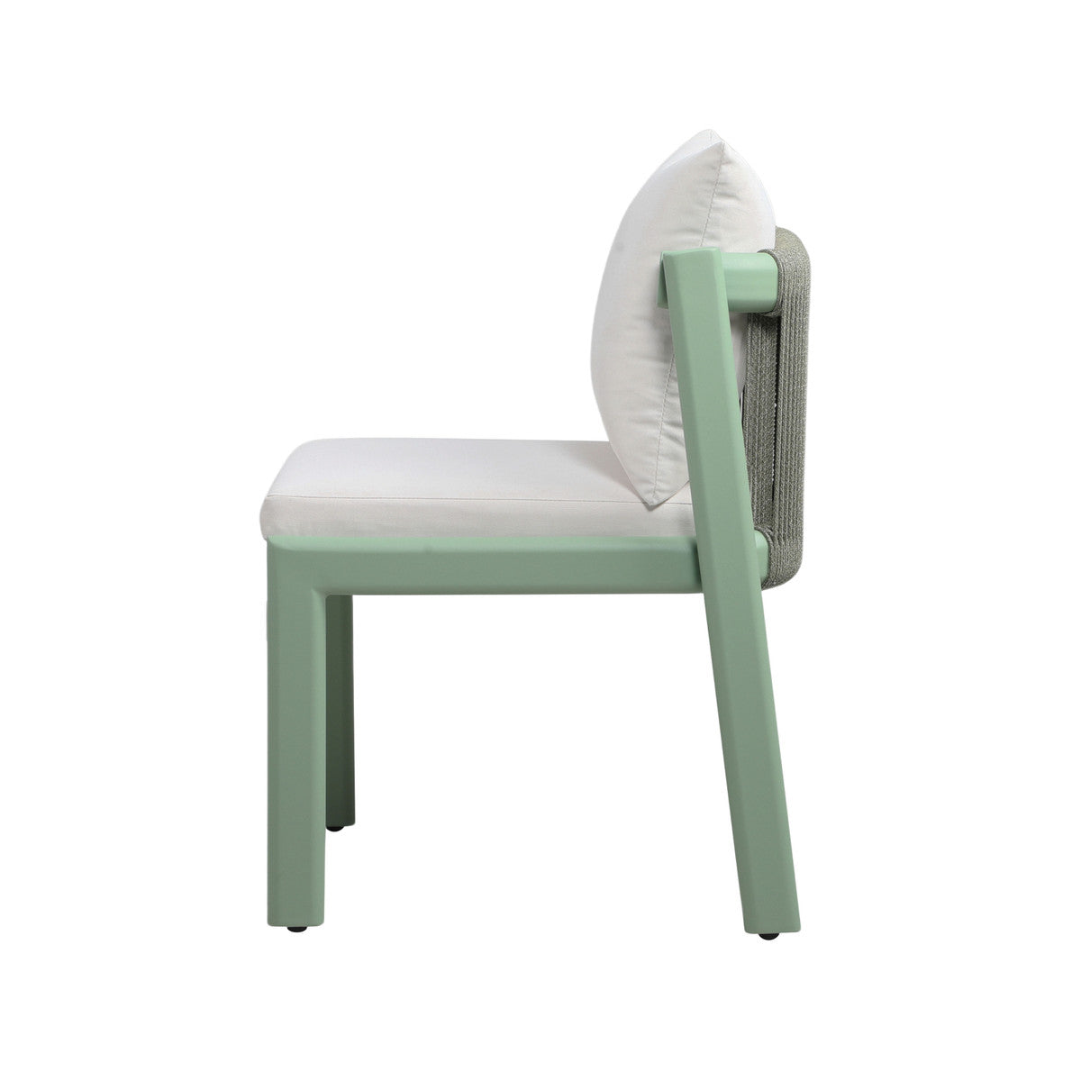 Nancy Mint Green and Cream Outdoor Dining Chair | BeBoldFurniture