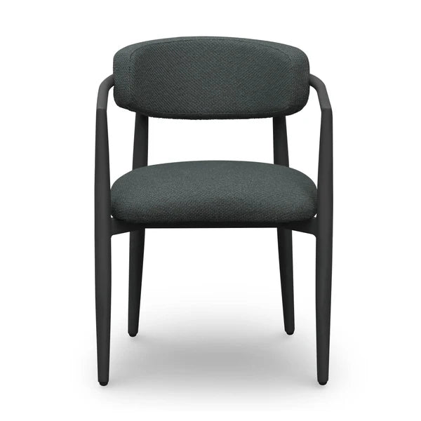 Annika Black Textured Outdoor Dining Arm Chair | BeBoldFurniture