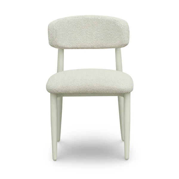 Annika Cream Textured Outdoor Dining Side Chair | BeBoldFurniture
