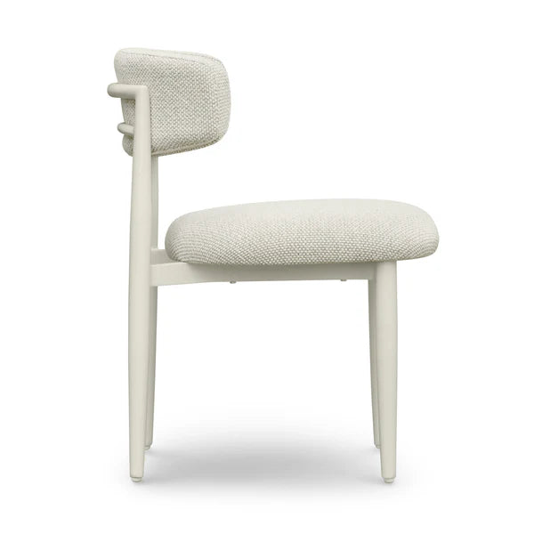 Annika Cream Textured Outdoor Dining Side Chair | BeBoldFurniture