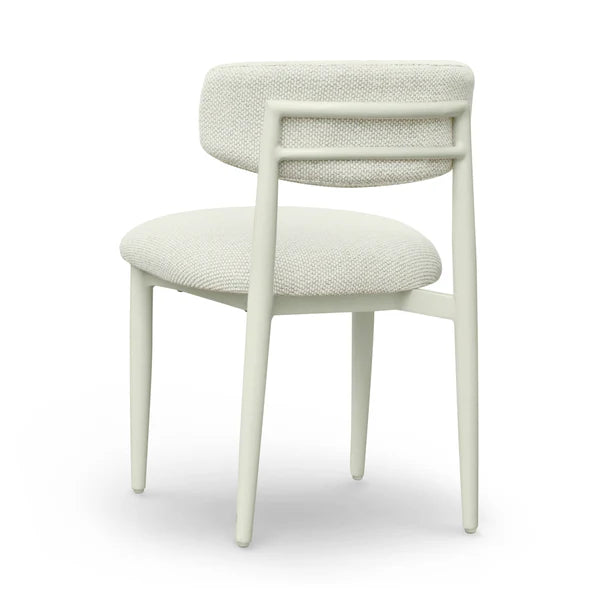 Annika Cream Textured Outdoor Dining Side Chair | BeBoldFurniture