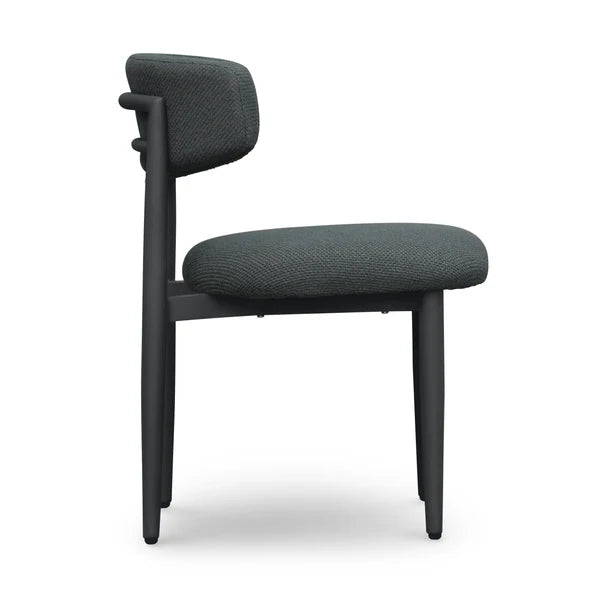 Annika Black Textured Outdoor Dining Side Chair | BeBoldFurniture