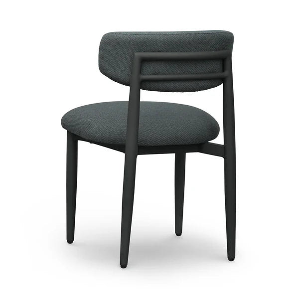 Annika Black Textured Outdoor Dining Side Chair | BeBoldFurniture