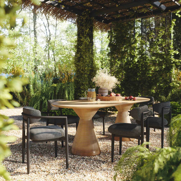 Annika Black Textured Outdoor Dining Side Chair | BeBoldFurniture