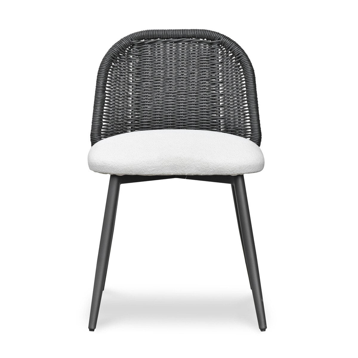 Alexa Black Rattan Performance Fabric Dining Chair | BeBoldFurniture