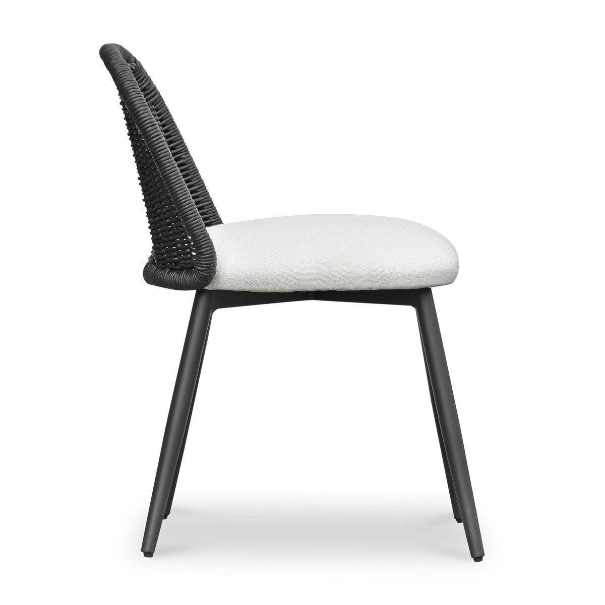 Alexa Black Rattan Performance Fabric Dining Chair | BeBoldFurniture