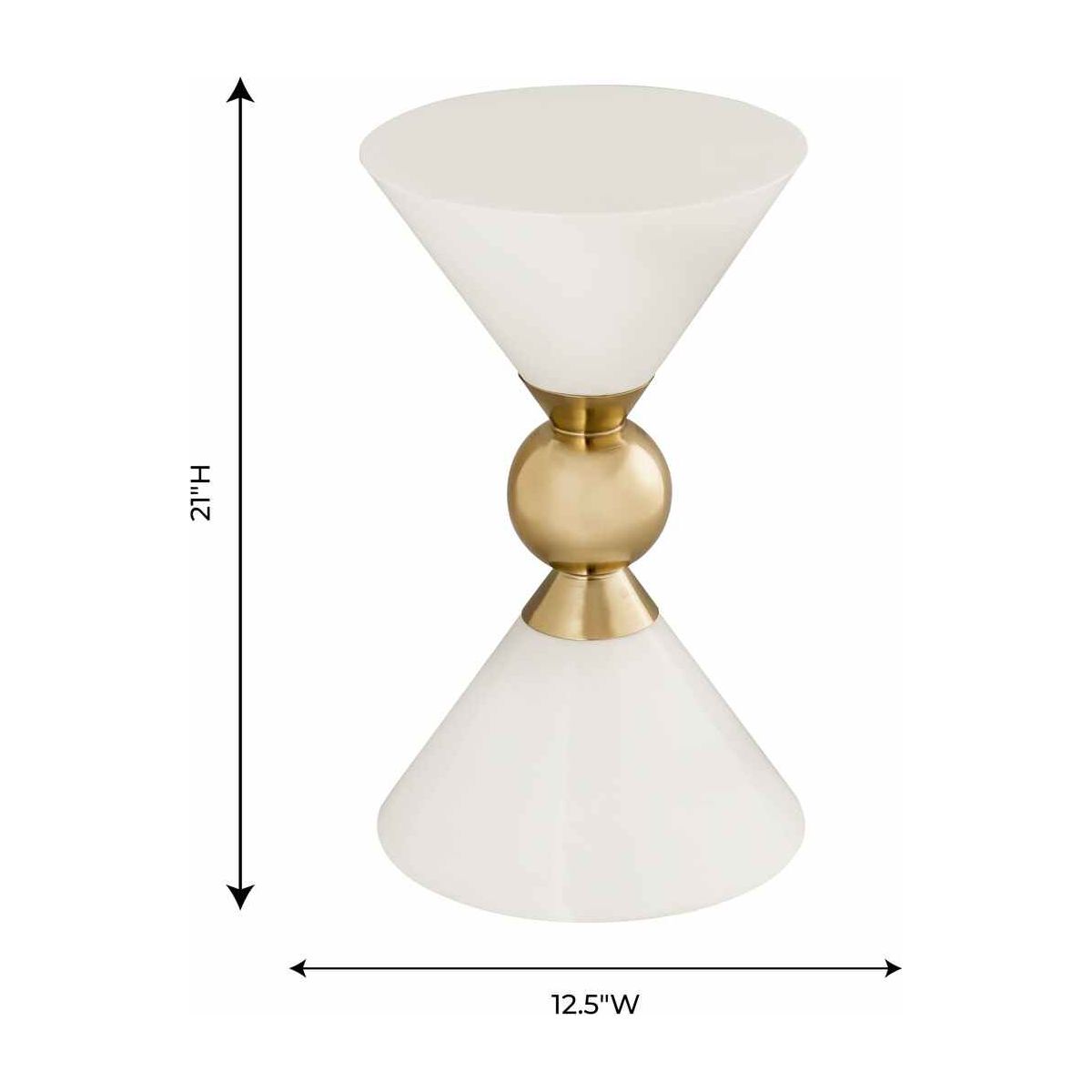 Balhi White Side Table In Houston | BeBoldFurniture 