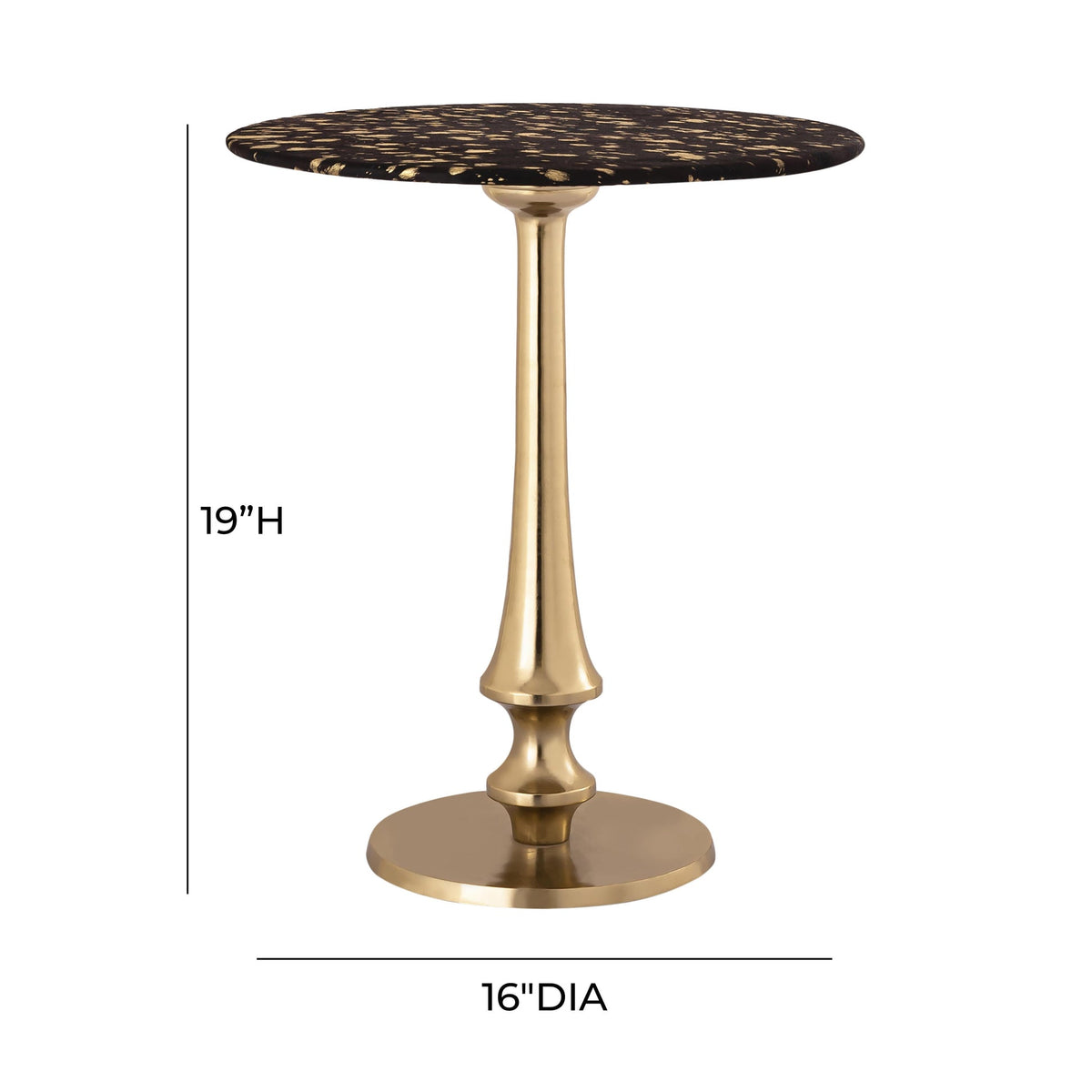 Gold Goathide Side Table | BeBoldFurniture