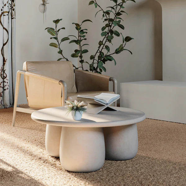 Rahul Off-White Round Coffee Table | BeBoldFurniture