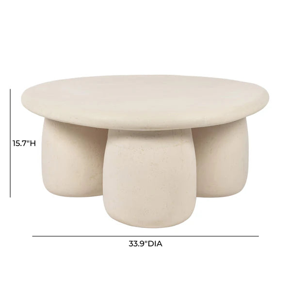 Rahul Off-White Round Coffee Table | BeBoldFurniture