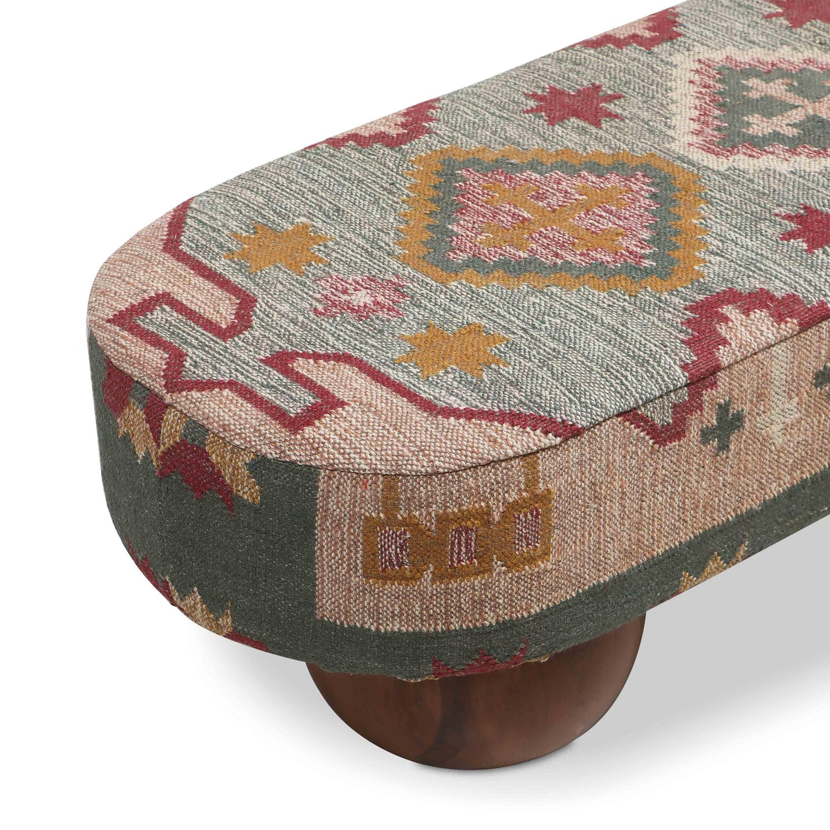 Rizi Textured Wool Upholstered Bench | BeBoldFurniture