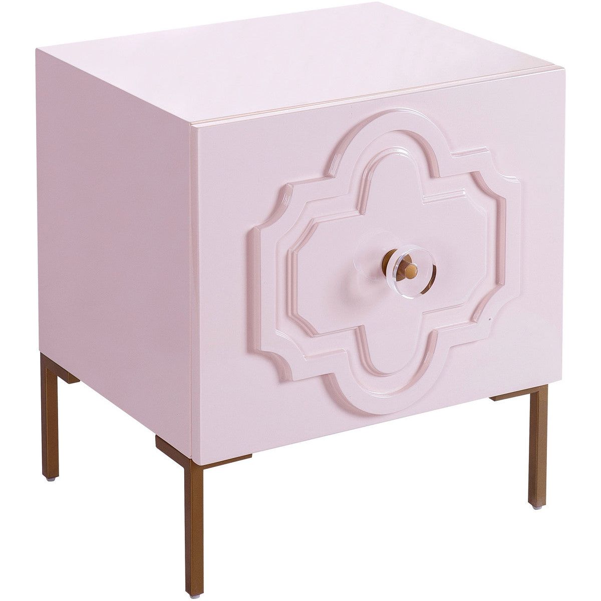 Anna Pink Lacquer Side Table In Houston | BeBoldFurniture 