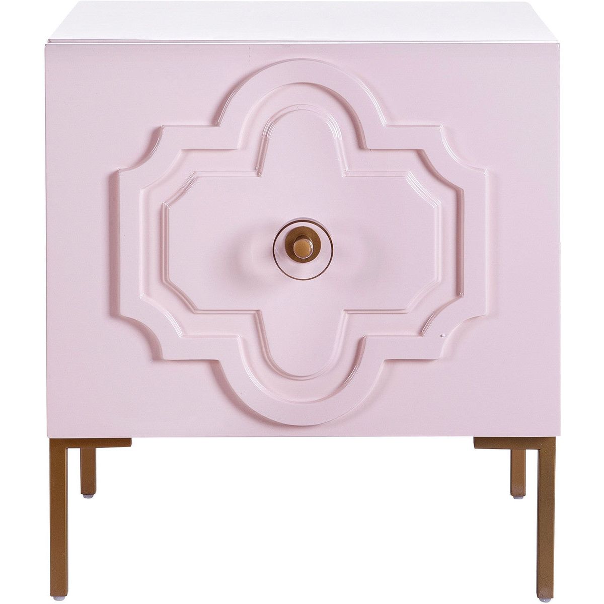 Anna Pink Lacquer Side Table In Houston | BeBoldFurniture 