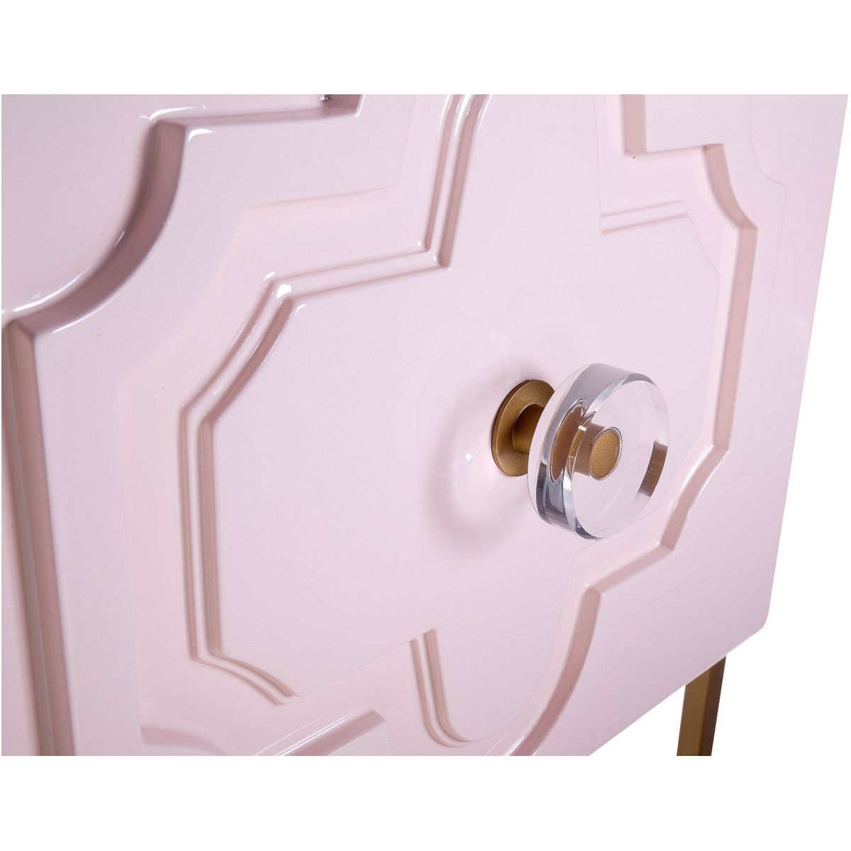 Anna Pink Lacquer Side Table In Houston | BeBoldFurniture 