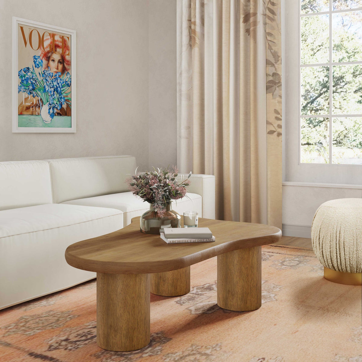 Gotham Cognac Coffee Table | BeBoldFurniture