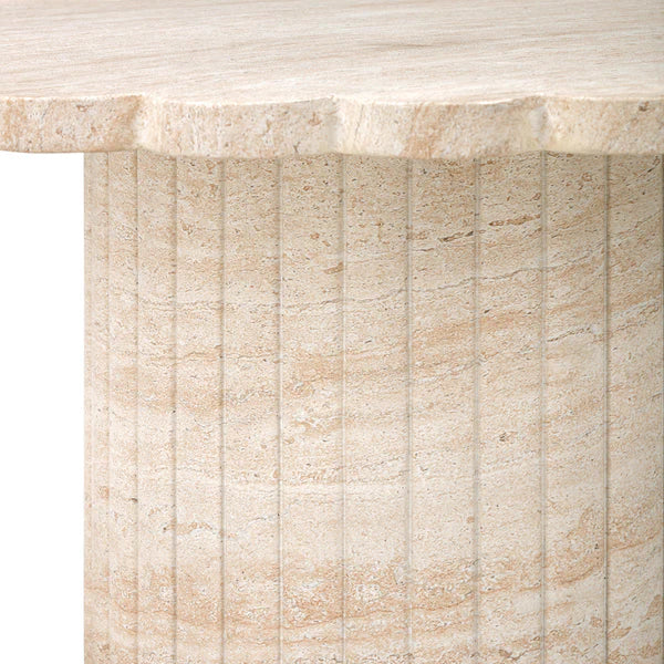 Blossom Washed Travertine Finish Indoor/Outdoor Coffee Table | BeBoldFurniture