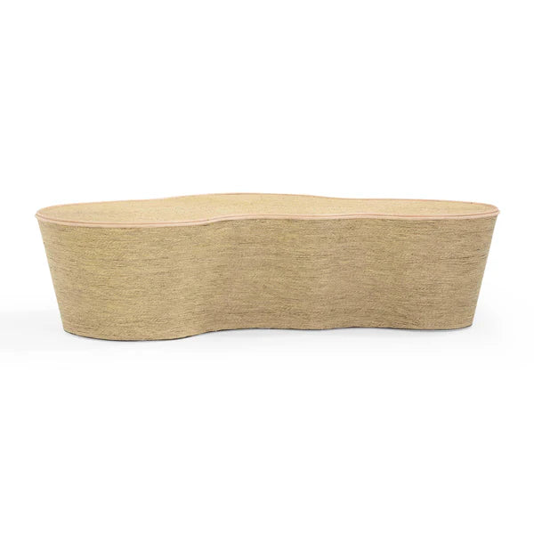 Slab Natural Seagrass Coffee Table | BeBoldFurniture