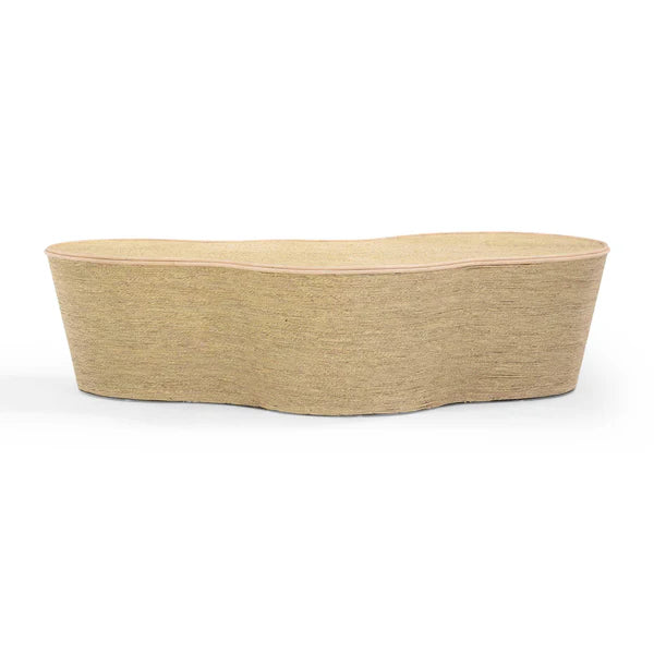 Slab Natural Seagrass Coffee Table | BeBoldFurniture
