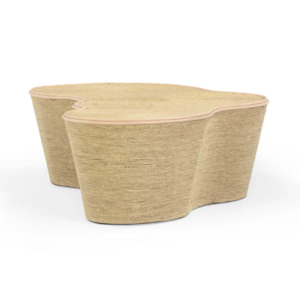 Slab Natural Seagrass Coffee Table | BeBoldFurniture