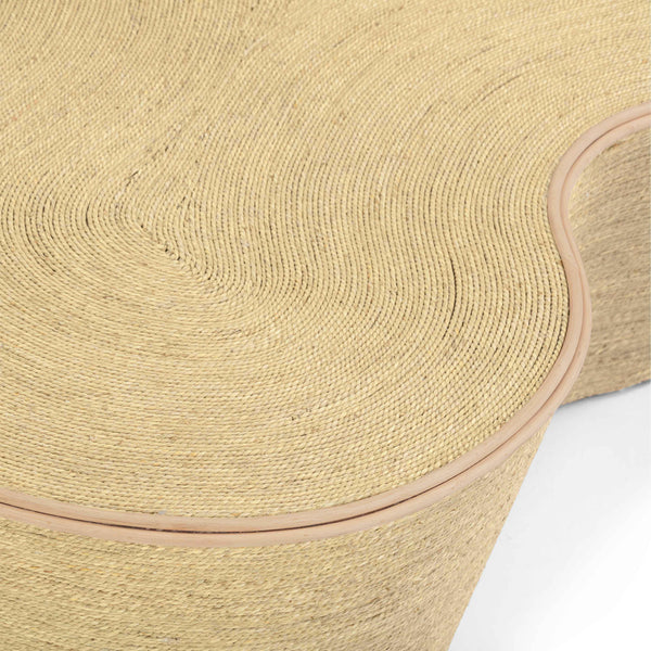 Slab Natural Seagrass Coffee Table | BeBoldFurniture
