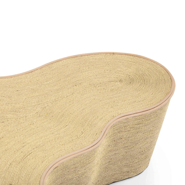 Slab Natural Seagrass Coffee Table | BeBoldFurniture