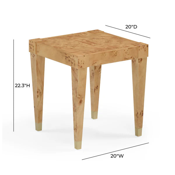 Brandyss Honey Burl End Table | BeBoldFurniture