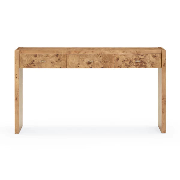 Brandyss Honey Burl Console Table | BeBoldFurniture
