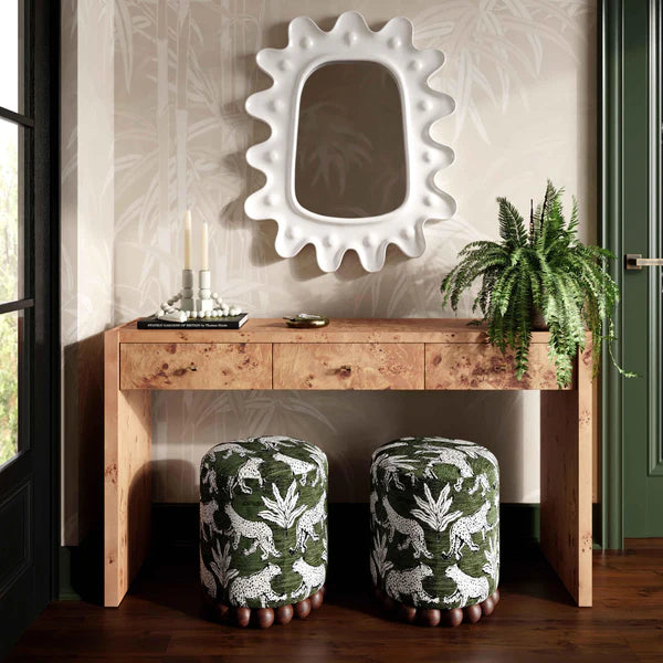 Brandyss Honey Burl Console Table | BeBoldFurniture