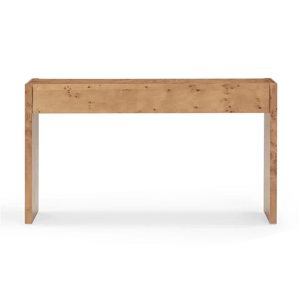 Brandyss Honey Burl Console Table | BeBoldFurniture