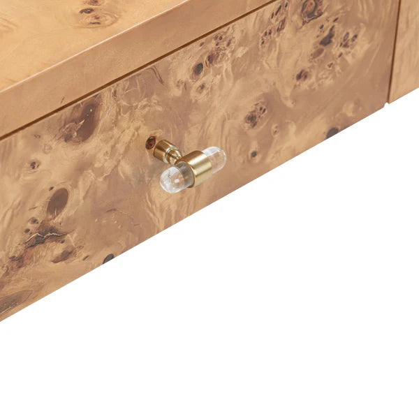 Brandyss Honey Burl Console Table | BeBoldFurniture