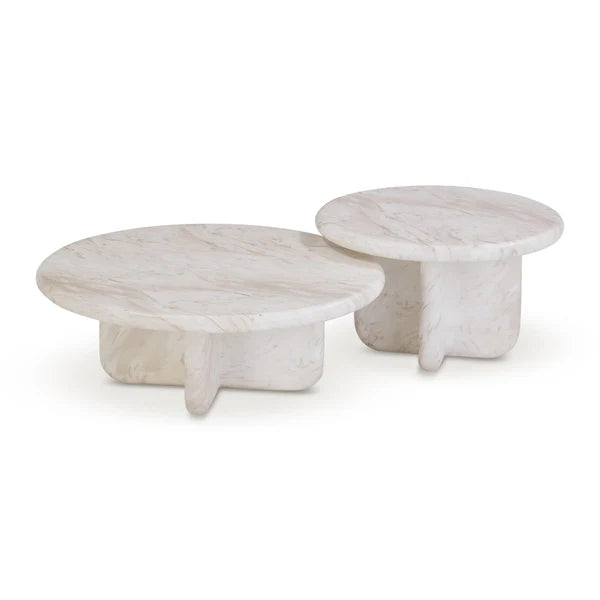 Juju Nesting Indoor/Outdoor Marble Coffee Tables | BeBoldFurniture