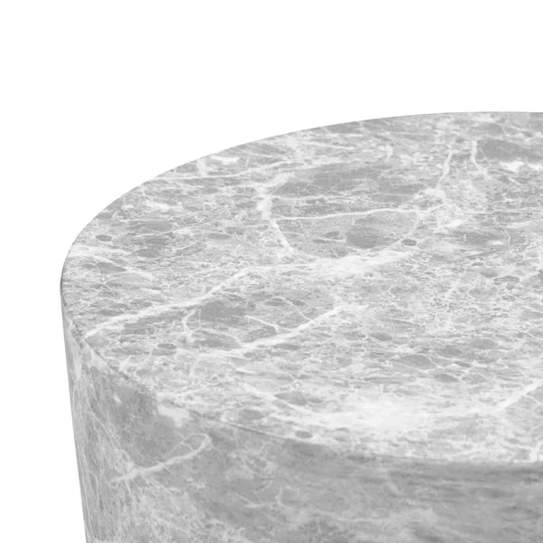 Charra Grey Faux Marble Indoor/Outdoor Side Table | BeBoldFurniture